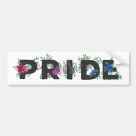 Pretty Bi Pride Floral Autoaufkleber