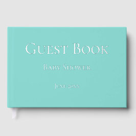 Pretty Blue Baby Dusche Gästebuch