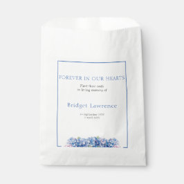 Pretty Blue Hydrangea Funeral Seed Packet Geschenktütchen