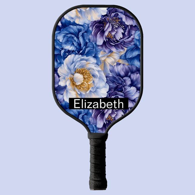 Pretty Blue Peony Personalized Pickleball Schläger (Von Creator hochgeladen)