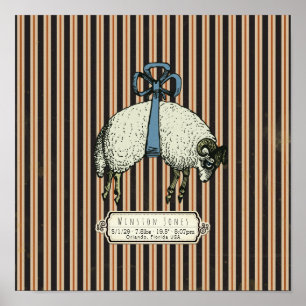 Pretty Bow Sheep™ Kollektion - (Leinwand-Option) Poster