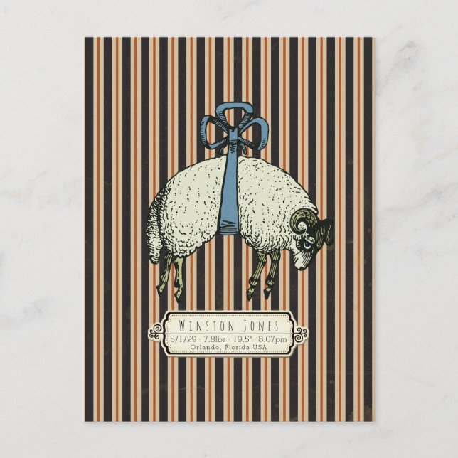 Pretty Bow Sheep™ Kollektion - Postkarte (Vorderseite)
