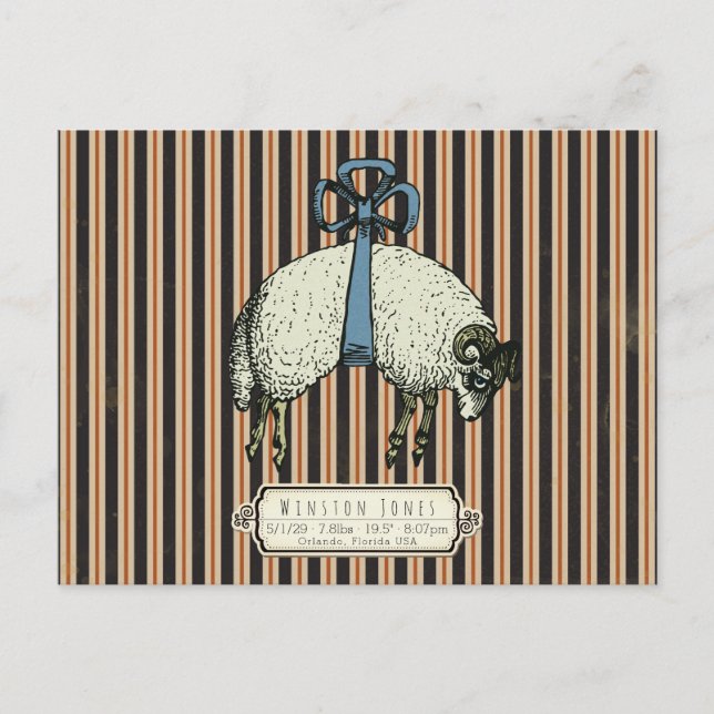 Pretty Bow Sheep™ Kollektion - Postkarte (Vorderseite)