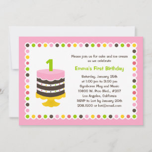 Pretty Cake - Invitation de fête d'anniversaire