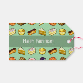 Pretty Cakes Happy Birthday! Cake & Pastry Pattern Geschenkanhänger