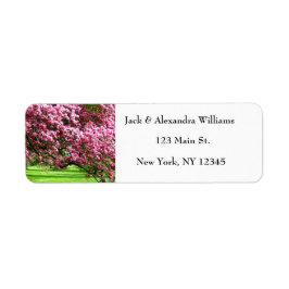 Pretty Cherry blossom Pink Rustic Return Address  