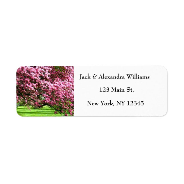 Pretty Cherry blossom Pink Rustic Return Address   (Vorne)