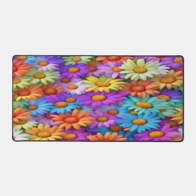 Pretty Colorful Daisies - Desk Mat (Recto)
