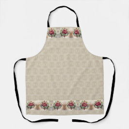 Pretty Elegant Victorian theme Deep Red Roses Schürze