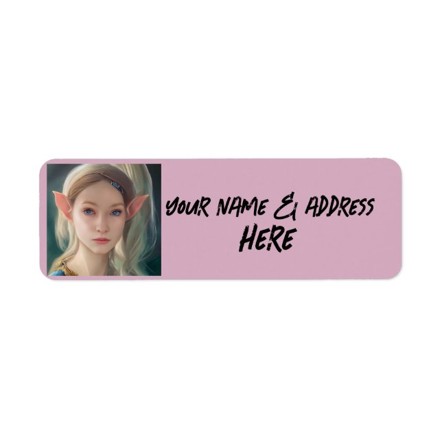 PRETTY ELF GIRL RETURN ADDRESS LABELS (Vorne)
