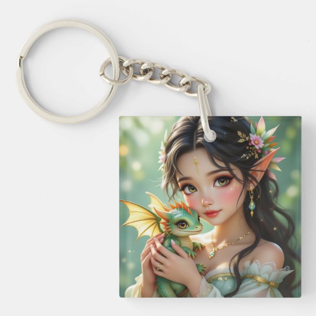 Pretty Elven Fairy & Dragon Ethereal Personalized (Devant)