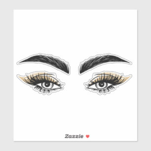 Pretty Eyes Schönheitssalon Make-up Wimpern Augenw Aufkleber