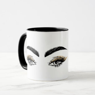 Pretty Eyes Schönheitssalon Make-up Wimpern Augenw Tasse