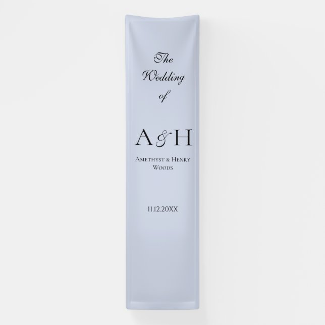 Pretty Fabric Wedding Welcome Banner - Lavender (Vertikal)