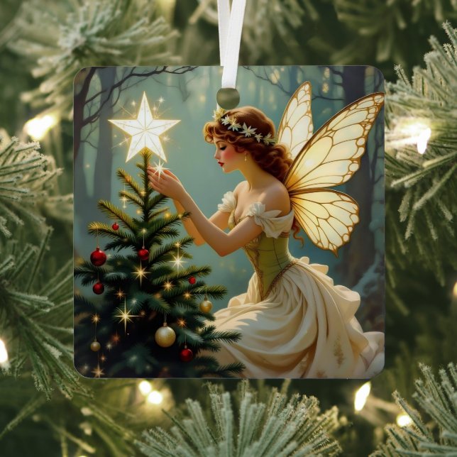 Pretty Fairy Personalized Enchanted Christmas Ornament Aus Metall (InSitu)
