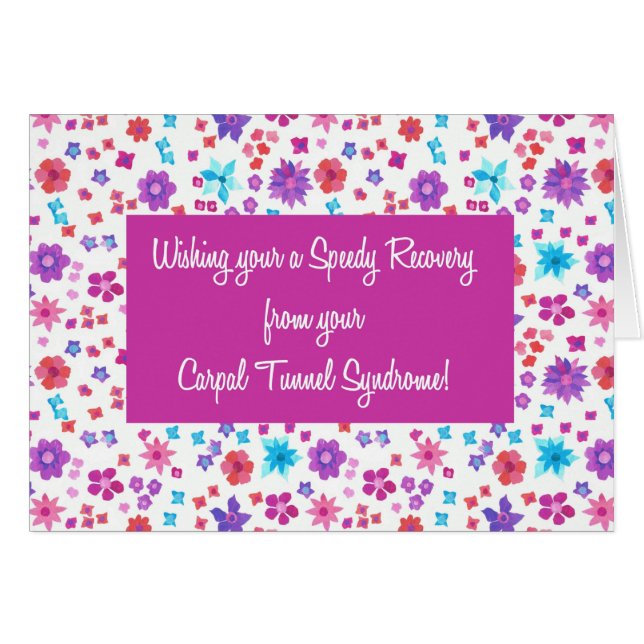 Pretty Floral Get Well Gall Carpal Tunnel Syndrome (Vorderseite (Horizontal))