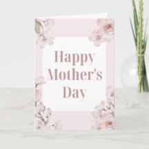 Pretty floral Mother's Day card