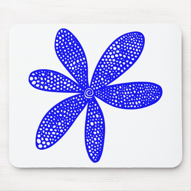 Pretty Flower - Blue Mousepad (Vorne)