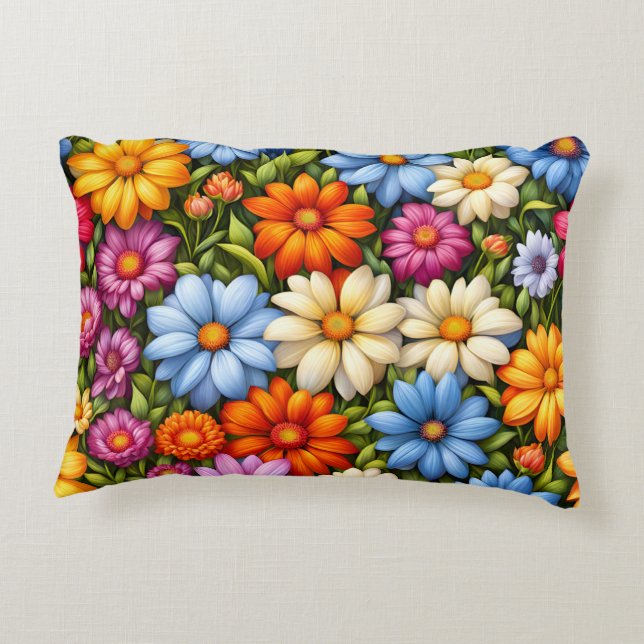Pretty flowers, brightly colored, dekokissen (Rückseite)