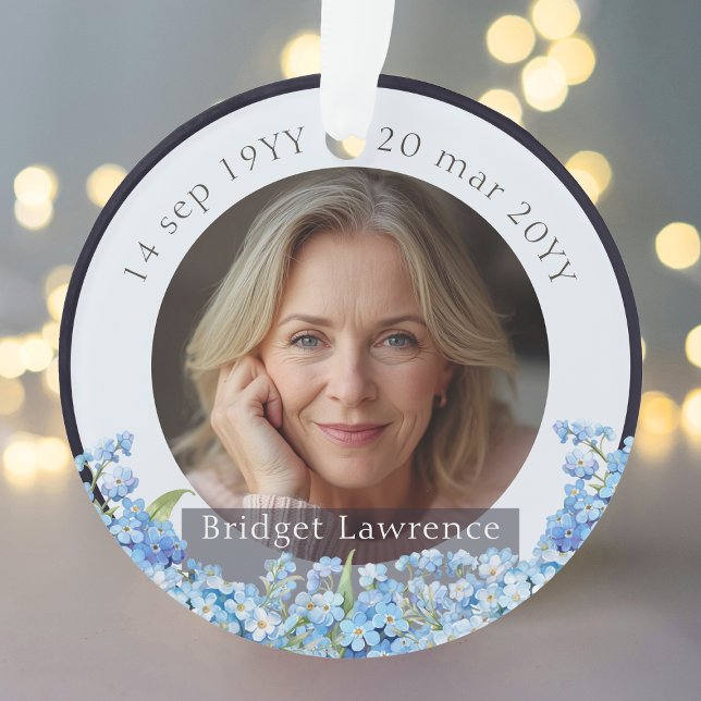 Pretty Forget-me-nots Flowers Remembrance Memorial Ornament (Von Creator hochgeladen)
