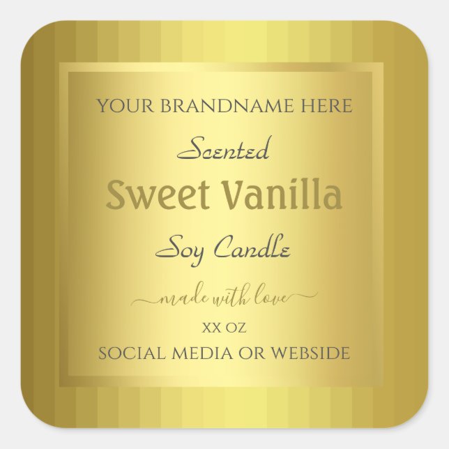 Pretty Golden Product Packaging Étiquette Gold Eff (Devant)