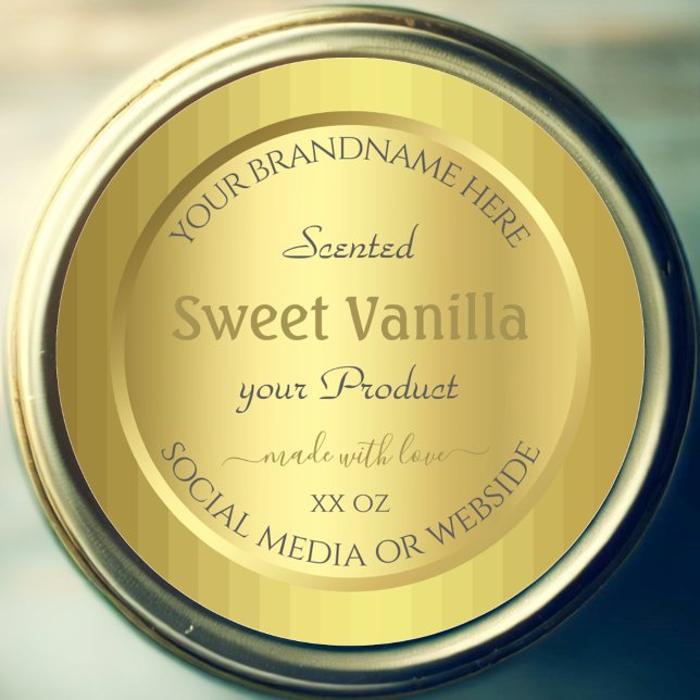 Pretty Golden Product Packaging Étiquette Gold Eff (Créateur téléchargé)