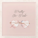 Pretty in Pink Heart Sunglasses  Glasuntersetzer<br><div class="desc">Pretty in Pink Heart Sunglasses</div>