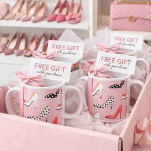 Pretty in Pink High Heel Kaffeetasse