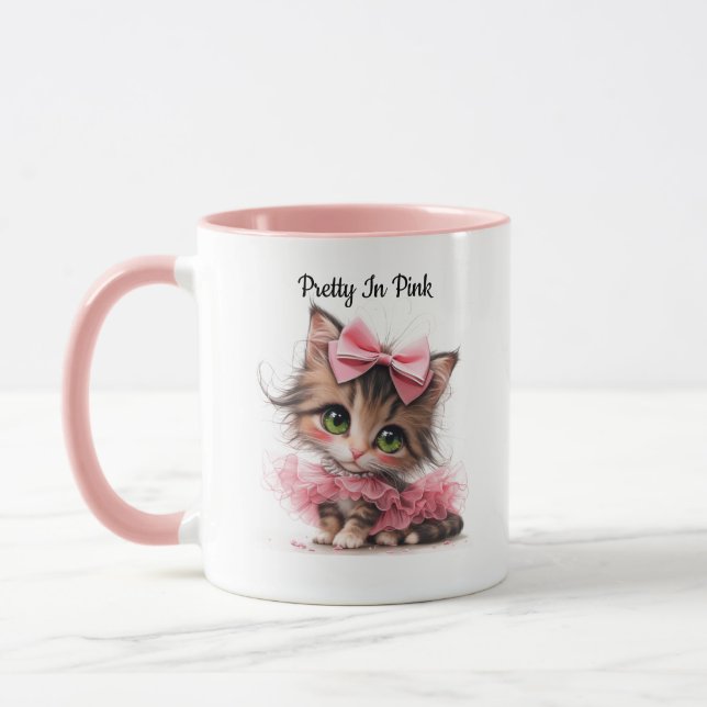 Pretty In Pink. – Kitten Mug (Gauche)