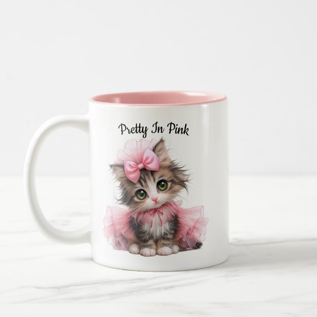 Pretty in Pink – Kitten Tasse (Links)
