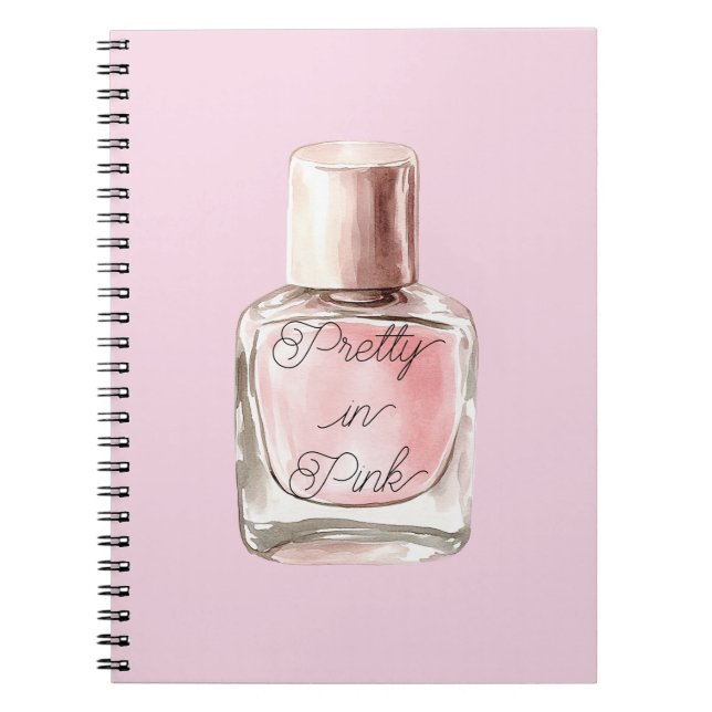 Pretty in Pink Nail Polish Notizblock (Vorderseite)