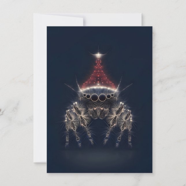Pretty Jumping Spider Christmas Cards Feiertagskarte (Vorderseite)