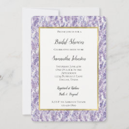 Pretty Lavender Flowers Bridal Shower Einladung