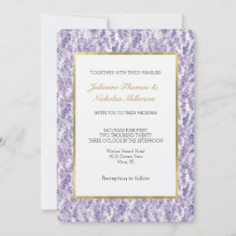 Pretty Lavender Flowers Wedding Einladung