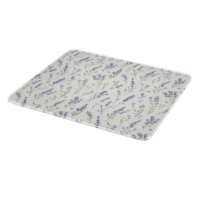 Pretty Lavender White Flowers Bridal Shower Schneidebrett (Ecke)