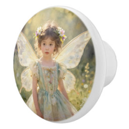Pretty Lil Fairy with Flowers | Fairytale Keramikknauf