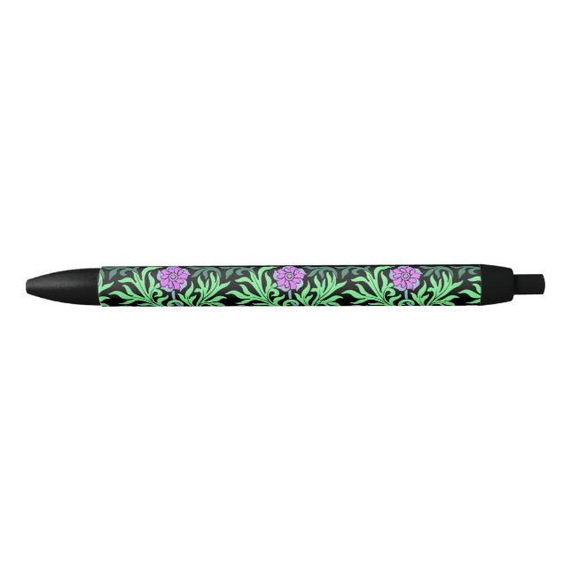 Pretty Lilac Floral Border Kugelschreiber (Vorderseite)