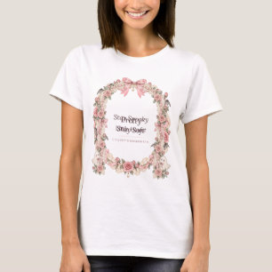 Pretty Little Haunt Coquette Halloween Geist Bogen T-Shirt