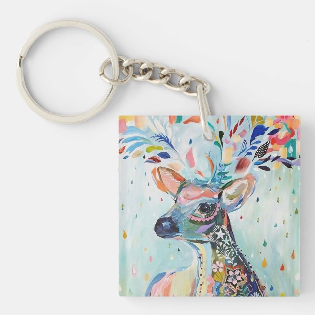 Pretty Modern Deer Art Flower Antlers (Devant)