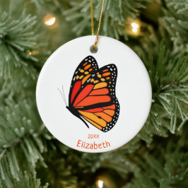 Pretty Monarch butterfly commemorative year Keramik Ornament