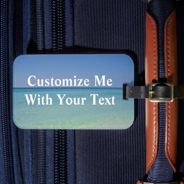 Pretty Ocean Custom Beach Trip Gepäckanhänger (Vorderseite Insitu 4)