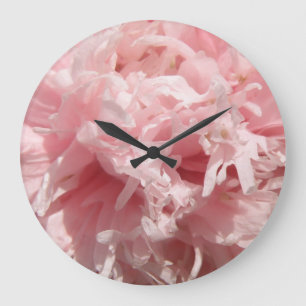 Pretty Pale Pink Poppy Wall Clock Große Wanduhr