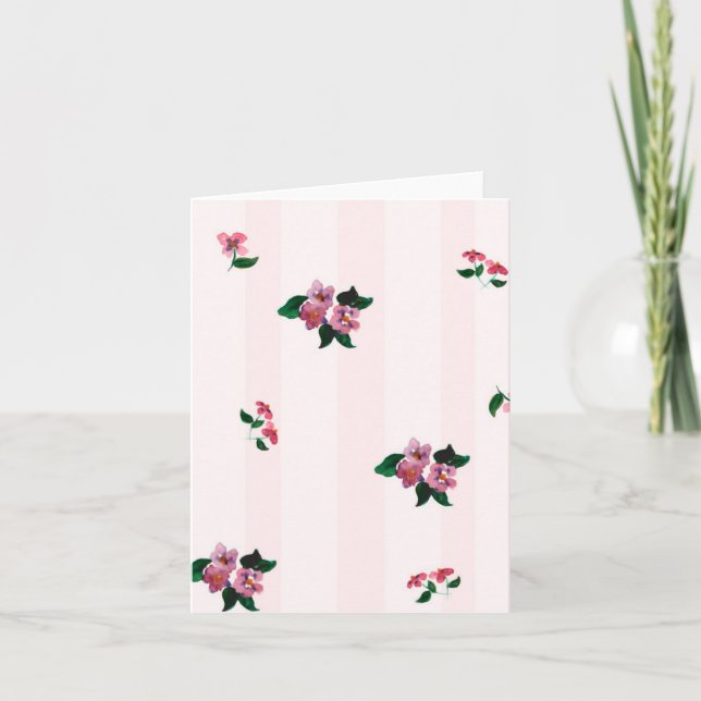 Pretty Pansies Einladung (Vorderseite)