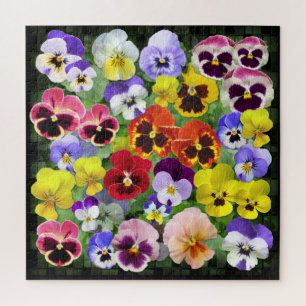 Pretty Pansy Collage Puzzle