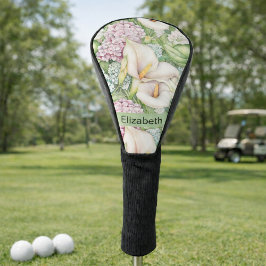 Pretty Pastel Calla Lily Personalized Golf Headcover