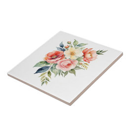 Pretty Pastel Floral Fliese