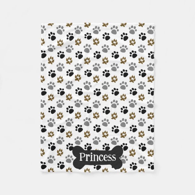 Pretty Paws Personalisieren Fleecedecke (Vorderseite)