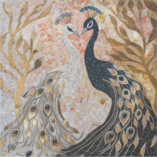 Pretty Peacocks Gold Glam   Aufkleber