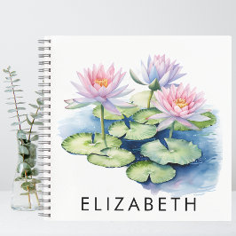 Pretty Personalized Birth Month Flower Custom Name Notizbuch
