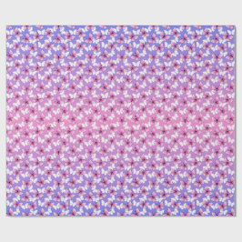 Pretty Pink and White Butterfly Round Pillow  Geschenkpapier